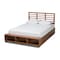 Baxton Studio Milana Ash Walnut Wood 4-Drawer Queen Size Platform Storage Bed 173-9423-10669 - alternate 1